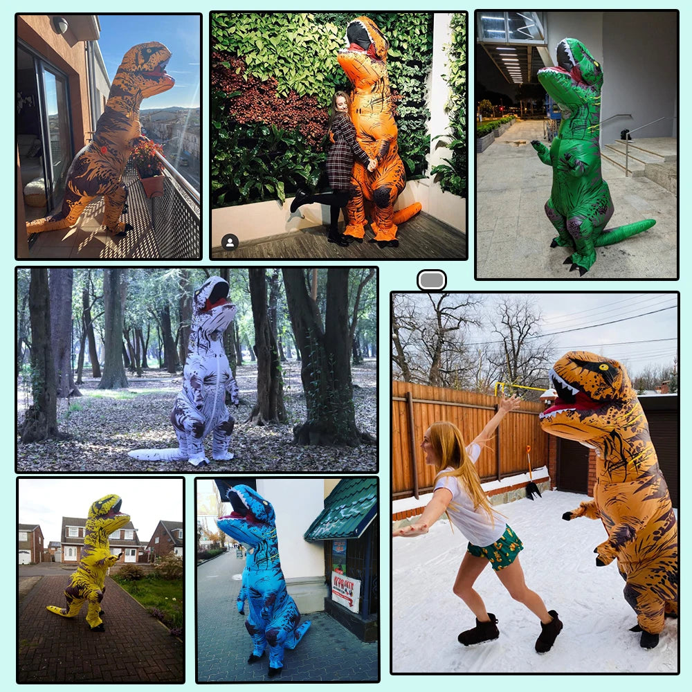 Disfraz inflable de Dinosaurio T Rex